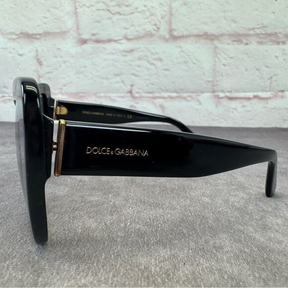 Dolce & Gabbana DG4348 501/8G Womens Cat Eye Graduated Sunglasses Black 54mm - Picture 6 of 9